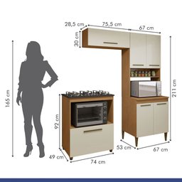 Cozinha Completa Blumenau 6 Portas Kaiki Móveis - 4