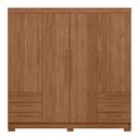 Ver imagem 6 de Guarda Roupa Casal 192cm 4 Portas 6 Gavetas Itajaí Jatobá S01 - Mpozenato