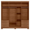 Ver imagem 5 de Guarda Roupa Casal 192cm 4 Portas 6 Gavetas Itajaí Jatobá S01 - Mpozenato