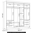 Ver imagem 4 de Guarda Roupa Casal 192cm 4 Portas 6 Gavetas Itajaí Jatobá S01 - Mpozenato