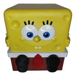 Mesa de Cabeceira Infantil Tema Bob Esponja Calça Quadrada - Amarelo - 9