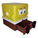 Ver imagem 4 de Mesa de Cabeceira Infantil Tema Bob Esponja Calça Quadrada - Amarelo