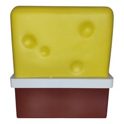 Mesa de Cabeceira Infantil Tema Bob Esponja Calça Quadrada - Amarelo - 5