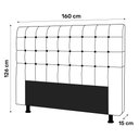 Ver imagem 4 de Cabeceira Cama Box Casal Queen Size Ciara 160cm Botonê com Frame Suede Cinza - Desk Design