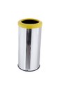 Ver imagem 1 de Lixeira Inox 25L Aro Esmaltado Cesto De Lixo Reciclável Cozinha - Amarelo