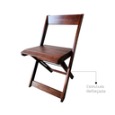 Ver imagem 7 de Kit 4 Cadeiras Dobráveis de Madeira Eucalipto Natural: Imbuia