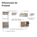Ver imagem 6 de Armário de Cozinha Completa 100% Mdf 310 Cm Branco/rustic/crema Smart 01