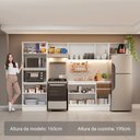 Ver imagem 5 de Armário de Cozinha Completa 100% Mdf 310 Cm Branco/rustic/crema Smart 01