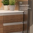 Ver imagem 7 de Armário de Cozinha Completa 100% Mdf 310 Cm Branco/rustic/crema Smart 01