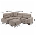 Ver imagem 3 de Sofá de Canto com Puff 8 Lugares 271cm Ipanema