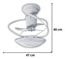 Ver imagem 4 de Ventilador de Teto Treviso Bali Branco com Chave de Parede Bivolt