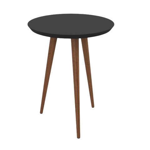Mesa de Apoio Luna Preto Acetinado Patrimar