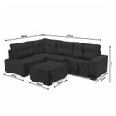 Ver imagem 3 de Sofá de Canto 8 Lugares com Chaise 2,71m Industrial Suede Ipanema Cinza