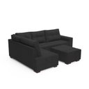 Ver imagem 7 de Sofá de Canto 8 Lugares com Chaise 2,71m Industrial Suede Ipanema Cinza