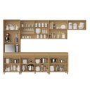 Ver imagem 6 de Cozinha Completa Modulada 7 Peças com Ilha Simone Mendes Marrom/Carvalho/Greige