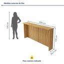 Ver imagem 5 de Cozinha Completa Modulada 7 Peças com Ilha Simone Mendes Marrom/Carvalho/Greige