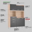 Ver imagem 7 de Armario De Cozinha 6 Portas 2 Gavetas Harmonia 