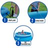 Piscina com Borda Inflável Redonda 4600 Litros 3m X 76cm com Capa Azul Importway Iwpbic4600 - 6