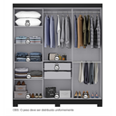Ver imagem 6 de Guarda Roupa 6 Portas com Pés Paris Espresso Móveis Preto