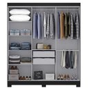 Ver imagem 5 de Guarda Roupa 6 Portas com Pés Paris Espresso Móveis Preto
