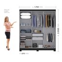 Ver imagem 3 de Guarda Roupa 6 Portas com Pés Paris Espresso Móveis Preto