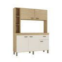 Ver imagem 2 de Armário de Cozinha 140cm em MDF de 15cm Jade Bege/Amendoa/Off White