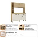 Ver imagem 5 de Armário de Cozinha 140cm em MDF de 15cm Jade Bege/Amendoa/Off White