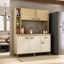 Ver imagem 1 de Armário de Cozinha 140cm em MDF de 15cm Jade Bege/Amendoa/Off White