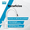 Ver imagem 3 de Torneira Lavatório Abs Gitarório Bica Alta Pacific 1190903 Viqua Branco / Cromado