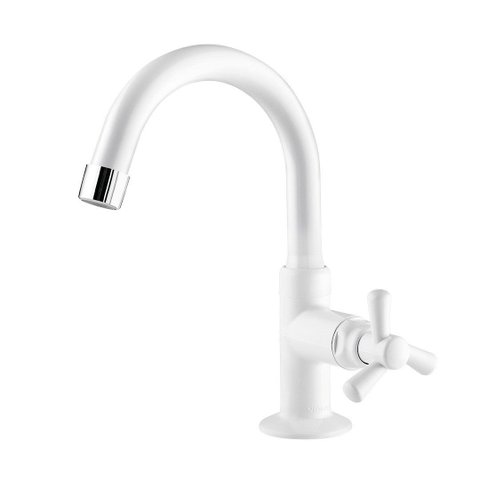Torneira Lavatório Abs Gitarório Bica Alta Pacific 1190903 Viqua Branco / Cromado