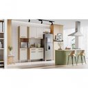 Ver imagem 1 de Kit Cozinha Juma 7 Portas 2 Gavetas MDP 210cm Off White Aramóveis