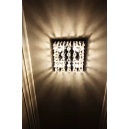 Lustre para Sala Quarto de Cristal K9 Legítimo Base Inox 30x30 Cm - 3