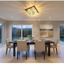 Ver imagem 3 de Lustre para Sala Quarto de Cristal K9 Legítimo Base Inox 30x30 Cm