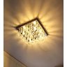 Lustre para Sala Quarto de Cristal K9 Legítimo Base Inox 30x30 Cm - 2