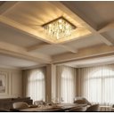 Ver imagem 5 de Lustre para Sala Quarto de Cristal K9 Legítimo Base Inox 30x30 Cm