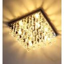 Ver imagem 1 de Lustre para Sala Quarto de Cristal K9 Legítimo Base Inox 30x30 Cm
