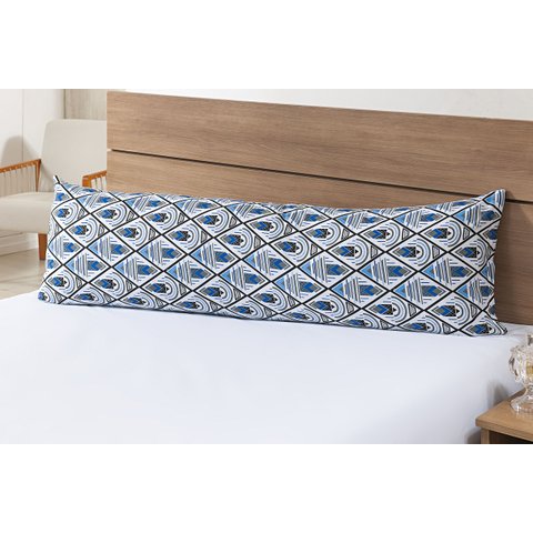 Fronha para Travesseiro de Corpo 1,50mx50cm 100% Algodão 180 Fios Losango