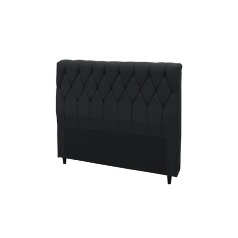 Cabeceira Viena Plus Casal 1400mm Suede Negro - Simbal