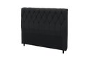 Ver imagem 1 de Cabeceira Viena Plus Casal 1400mm Suede Negro - Simbal