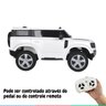 Carro Elétrico Infantil Controle Criança até 30kg Bluetooth Usb Mp3 5km/h Land Rover Defender Branco - 5
