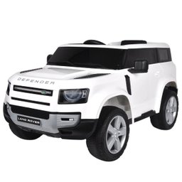 Carro Elétrico Infantil Controle Criança até 30kg Bluetooth Usb Mp3 5km/h Land Rover Defender Branco - 1 Carro Elétrico Infantil Controle Criança até 30kg Bluetooth Usb Mp3 5km/h Land Rover Defender Branco - 1