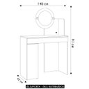 Ver imagem 4 de Penteadeira Camarim Escrivaninha com Led Sulla A02 Branco - Mpozenato