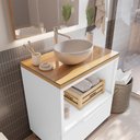 Ver imagem 3 de Gabinete de Banheiro 80cm com Caixa Organizadora Marquesa 70cm Mdf Nesher