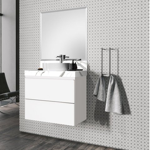Lavatório em Porcelanato 80cm para Cuba de Apoio