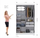 Ver imagem 4 de Guarda Roupa 4 Portas com Pés Paris Espresso Móveis Branco