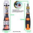 Ver imagem 6 de Chave Catraca Reversível Dobrável Com Encaixe 1/4" Magnetico Bits Fenda Philips Torx Hex