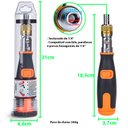 Ver imagem 6 de Chave Catraca Reversível Dobrável Com Encaixe 1/4" Magnetico Bits Fenda Philips Torx Hex