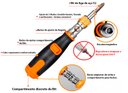 Ver imagem 5 de Chave Catraca Reversível Dobrável Com Encaixe 1/4" Magnetico Bits Fenda Philips Torx Hex