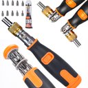 Ver imagem 1 de Chave Catraca Reversível Dobrável Com Encaixe 1/4" Magnetico Bits Fenda Philips Torx Hex