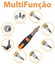 Ver imagem 7 de Chave Catraca Reversível Dobrável Com Encaixe 1/4" Magnetico Bits Fenda Philips Torx Hex